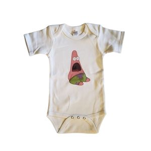 Patrick Sponge Bob Infant Bodysuit Size 6-12 months NEW Laughing Giraffe White